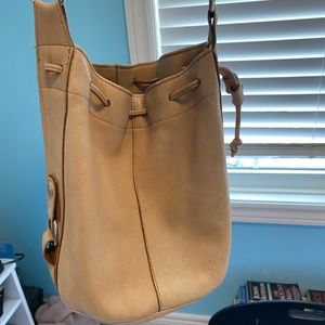 Vintage Tan Bucket Bag